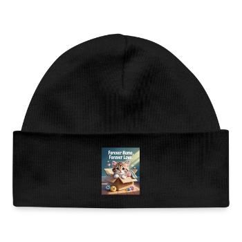Maison pour toujours, amour pour toujours - Bonnet bébé bio - noir - Devant