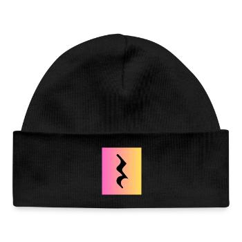 Quart de chambre Signe musical en couleur - Bonnet bébé bio - noir - Devant