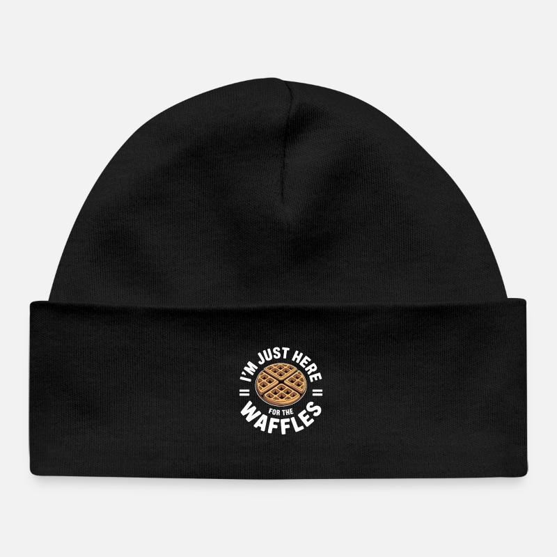 Waffle Love Drôle Gaufre Design - Bonnet bébé bio - noir