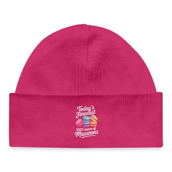 Macaron French Desserts - Baby Organic Beanie - hot pink - Front