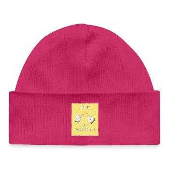  Heute: Eier schaukeln! Lustiges Sprüche Shirt - Baby Organic Mütze - hot Pink - Vorne