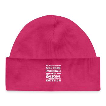 Bin Nicht Gott Pferdemädchen Reiten Ponyfans - Baby Organic Mütze - hot Pink - Vorne