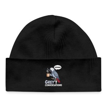 Oiseau Perroquet Gris D'Afrique Humour - Bonnet bébé bio - noir - Devant