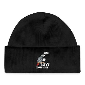 Oiseau Perroquet Gris D'Afrique Humour - Bonnet bébé bio - noir - Devant