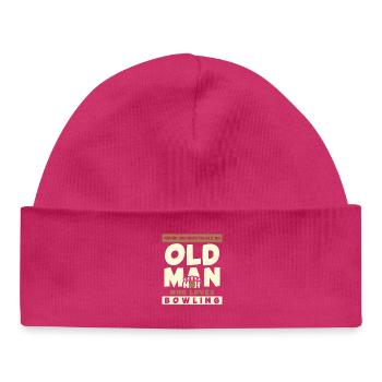 Alter Mann Liebt Bowling Spruch - Baby Organic Mütze - hot Pink - Vorne