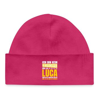 Luca Klugscheißer - Baby Organic Mütze - hot Pink - Vorne