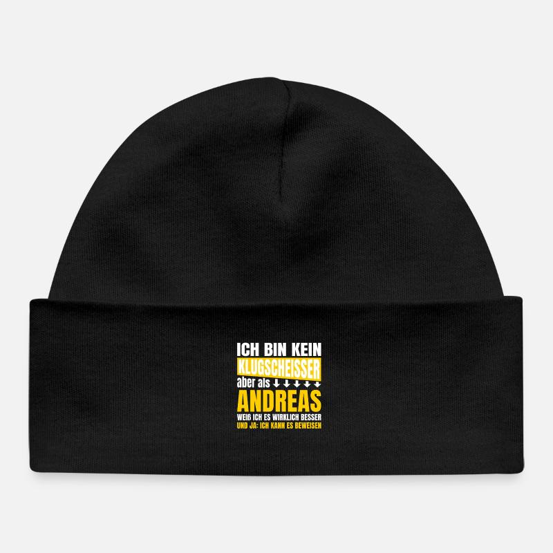 Je ne suis pas un petit malin Andreas - Bonnet bébé bio - noir