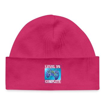 Level 15 Complete - Baby Organic Mütze - hot Pink - Vorne