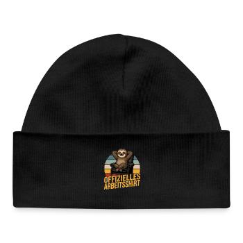 Official Work Shirt Sloth Lazy Lounging - Baby Organic Beanie - black - Front