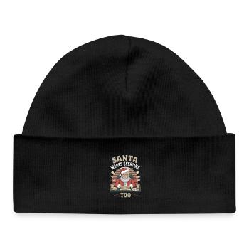 Humour de bureau Noël - Bonnet bébé bio - noir - Devant
