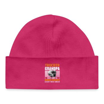 Chauffeur de camion Papi - Bonnet bébé bio - hot pink - Devant