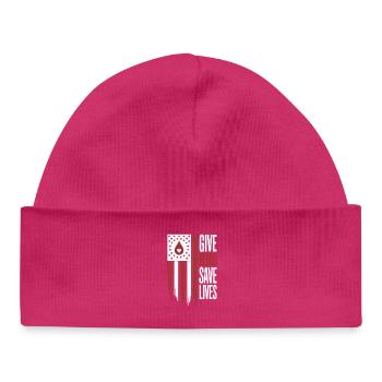 Blood donor Blood donation - Baby Organic Beanie - hot pink - Front
