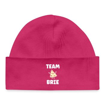 Humour fromage brie - Bonnet bébé bio - hot pink - Devant