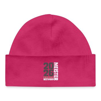 Examen de maître artisan 2026 - Bonnet bébé bio - hot pink - Devant