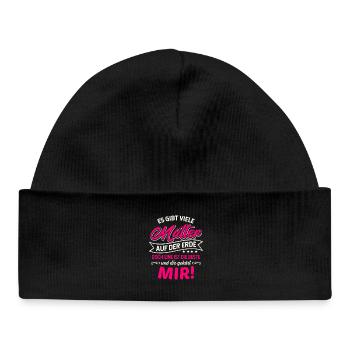 There are many mothers, but the best is mine - Baby Organic Beanie - black - Front