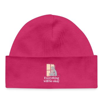 Regenfenster Hoffnung Silhouette - Baby Organic Mütze - hot Pink - Vorne