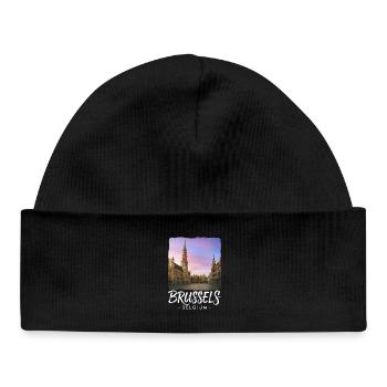 Brussels Belgium - Baby Organic Beanie - black - Front