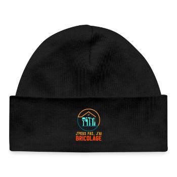 Jpeux pas jai bricolage tee - Bonnet bébé bio - noir - Devant