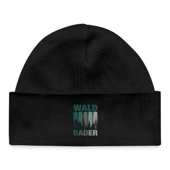 Waldbader Waldbaden Wald Baum Shinrinyoku Geschenk - Baby Organic Mütze - Schwarz - Vorne