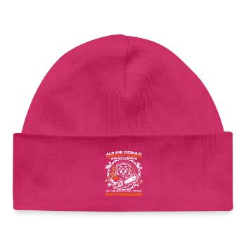 Scie à tronçonneuse en bois Patience Bûcheron Bûcheron - Bonnet bébé bio - hot pink - Devant