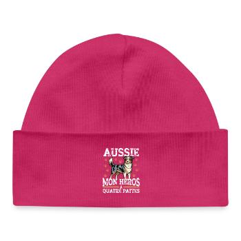 Aussie Mein Vierbeiniger Held Hund - Baby Organic Mütze - hot Pink - Vorne