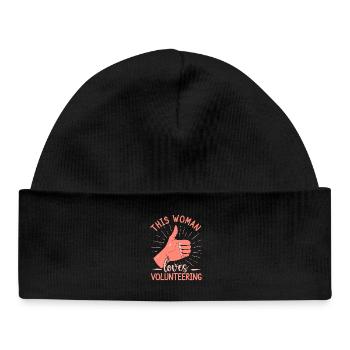 Appréciation du bénévolat Cette femme adore le bénévolat - Bonnet bébé bio - noir - Devant