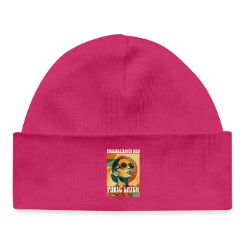 Retro Procrastinate Vibes - Baby Organic Beanie - hot pink - Front