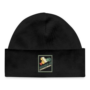Né à Schwarzenberg - Bonnet bébé bio - noir - Devant