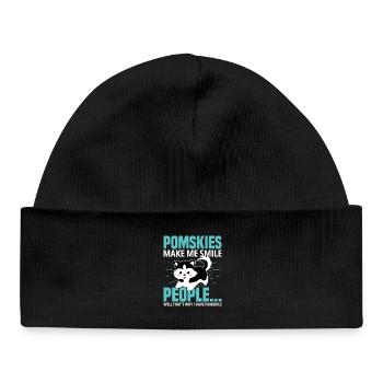 Harnais pour chien Pomsky Supplies Peluche Pomsky - Bonnet bébé bio - noir - Devant