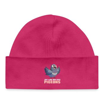 Pigeons Pigeon - Bonnet bébé bio - hot pink - Devant