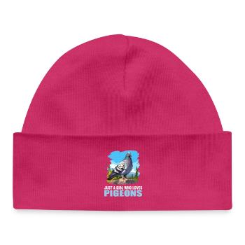 Pigeons Pigeon - Bonnet bébé bio - hot pink - Devant