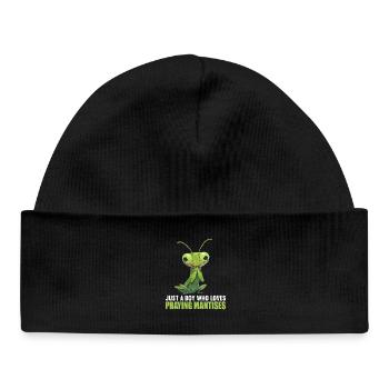 Gottesanbeterinnen Gottesanbeterin - Baby Organic Mütze - Schwarz - Vorne
