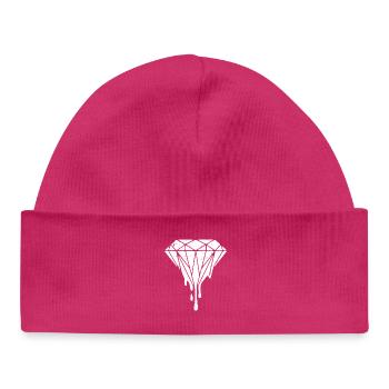 Diamond Melting Retro Vintage - Baby Organic Mütze - hot Pink - Vorne