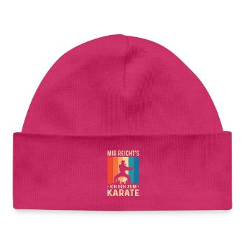 Cadeaux d’entraînement en karaté Entraînement en karaté - Bonnet bébé bio - hot pink - Devant