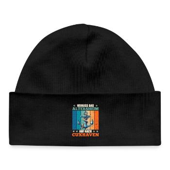 North Sea FORGET THE RETIREMENT HOME ON AFTER - Baby Organic Beanie - black - Front