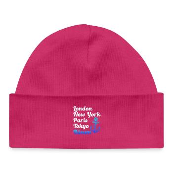 Büsumer LONDON NEW YORK PARIS TOKYO BÜSUM - Baby Organic Beanie - hot pink - Front