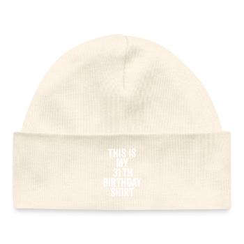 Cadeau 31e Anniversaire 31 ans - cadeau 31 ans - Bonnet bébé bio - noir - Devant