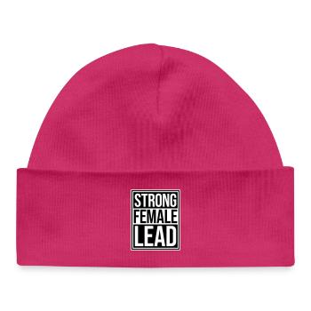 Strong Female Lead Feminismus Empowerment Frauen - Baby Organic Mütze - hot Pink - Vorne