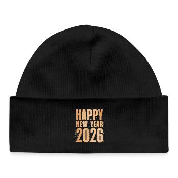 Happy New Year 2026 - Baby Organic Beanie - black - Front
