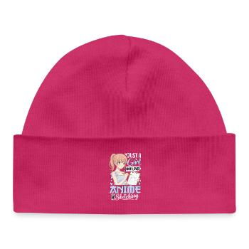 Just A Girl Who Loves Anime And Sketching - Baby Organic Mütze - hot Pink - Vorne