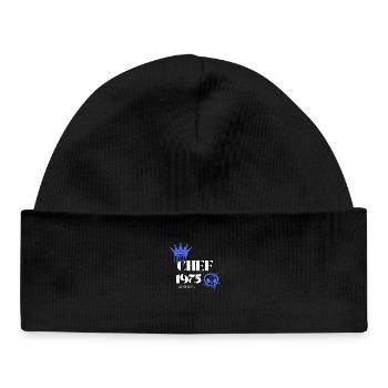 Chef Edition 1975 50th Birthday Saying - Baby Organic Beanie - black - Front