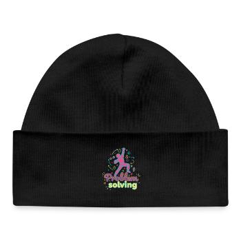 Problemlösung, Klettern, Felsen, Bouldern, Spaß - Baby Organic Mütze - Schwarz - Vorne