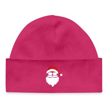Père Noël cool - Bonnet bébé bio - hot pink - Devant