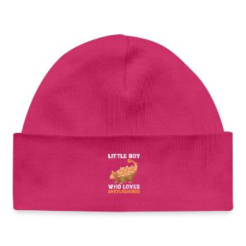 Ankylosaurus - Baby Organic Beanie - hot pink - Front