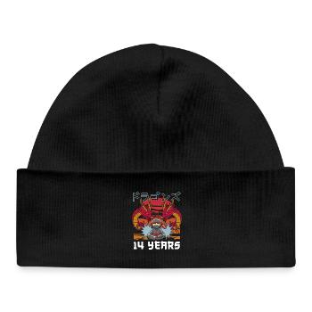 14 ans de ninja dragon zen - Bonnet bébé bio - noir - Devant