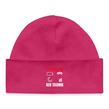 Coder THE APOCALYPSE OF TECHNOLOGY FUNNY - Baby Organic Beanie - hot pink - Front