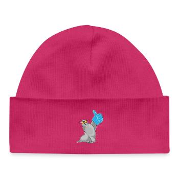 Scellez le pouce en l’air - Bonnet bébé bio - hot pink - Devant