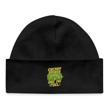 Energy Drinks Are My Fuel - Baby Organic Beanie - black - Front