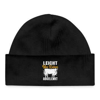 Easily distracted by cows - Baby Organic Beanie - black - Front