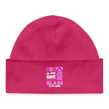 Art du vitrail Artiste du vitrail - Bonnet bébé bio - hot pink - Devant